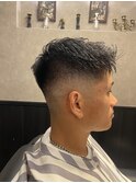 MEN'Sアッシュニュアンスパーマ韓国マッシュスペインカール