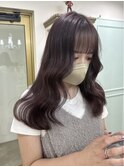 ワンカラーで透明感パープルブラウンカラー