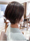 白髪ぼかしハイライト/骨格矯正ショート/くびれショート