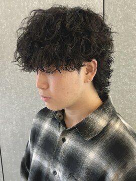 ニアウ 太田店(Niau) 波巻きスパイラルパーマメンズウルフメンズパーマ群馬太田眉毛