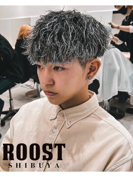 ルースト 渋谷店(ROOST) マッシュ×ツイスパホワイトハイライト