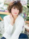 大人かわいい乾かすだけくせ毛風ボブパーマh3川口20代30代40代