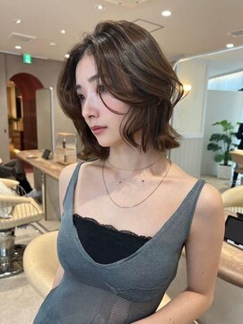 ジーナ 池袋(Zina) 髪質改善＊ホワイトグレージュ外ハネボブ＊美髪【Zina池袋】