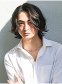 ミディアムスパイラルパーマツーブロック束感モテる長め