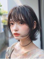 レヴ 草加店(LEV.)&nbsp;外ハネボブワイドバングホワイトブロンド