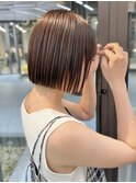 似合わせカット ボブヘア 縮毛矯正 ミニボブ 切りっぱなしボブ