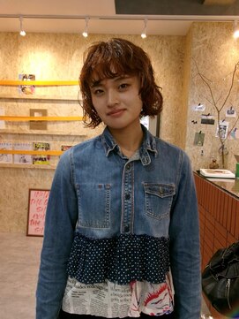 ジュール(JOULE'S) オレンジカラーボブパーマ