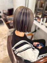 バブルス 春日部店(BUBBLES) まとまるボブ×デザインカラー♪