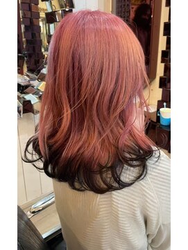 シークレットミラーズ(SECRET MIRRORS) エンドカラーピーチピンクブラック