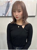 ブリーチ/クラゲヘアー/小顔に見せるヘア/ココアベージュ