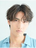 原宿緩めシャドウパーマ微分けセンターパートビジネスヘアfifth