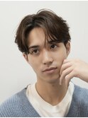 フェザーパーマ/シースルーセンターパート/毛流れセンターパート