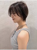 くびれレイヤー/オリーブベージュ/顔周り/シースルー/恵比寿