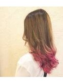 毛先カラー