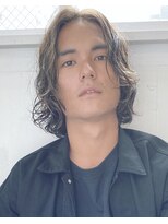 ユノ(juno)&nbsp;ミディアムルーズパーマ《くせ毛風パーマ　かきあげ》