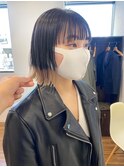 外ハネボブ 裾カラー ワイドバング イソカラー