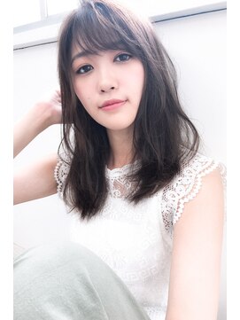 フラワー 六甲道(flower) 重軽セミロング×アッシュグレージュ