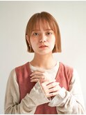 顔型別ヘアスタイル特集/マロンベージュ/Aラインボブ/新宿