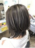 20代30代☆スタイリング簡単大人かわいいハイライトミディ