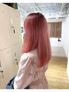 リノショアーズ ショウナン 辻堂店(RinoShores SHONAN) 大人可愛いグラデーションカラーピンクアッシュ系ブリーチ