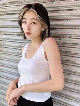 リノショアーズ 元町店(RINOSHORES) 切りっぱなしボブ×フェイスフレーミングペールベージュ