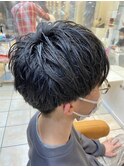 メンズ束感マッシュショートスタイル【ツーブロック×刈り上げ】