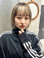 テトヘアー(teto hair) ローライト　ミルクティーベージュ　ボブ　フェイスレイヤー