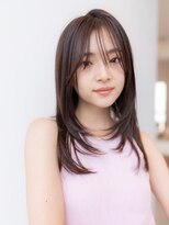 アンスリウム 吹田(Anthurium)&nbsp;ミディアムレイヤー/大人可愛い/髪質改善/シースルーバング