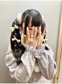 ライブヘアセット（高めツイン）