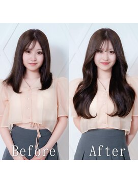 ARビューティー ギンザ(AR Beauty Ginza) ダークモカ#シールエクステ#レイヤーカット#韓国#ウェーブ#