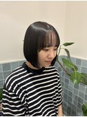 ボブ×ツヤ暗髪カラー