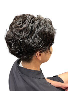 銀座マツナガ 神田店 20代30代大人オシャレ七三無造作パーマ