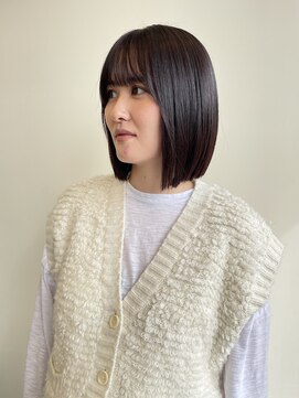 アヴァンセ サニー美容室 ボブ/暖色カラー/赤茶/レッドブラウン