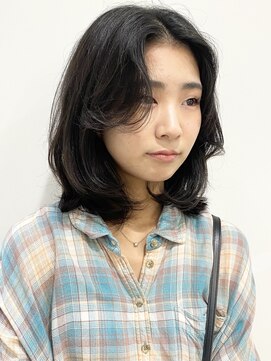 モリオフロムロンドン 松戸店(Morio from London) 【モリオ松戸 石山】癖毛風ミディアムレイヤー顔周りレイヤー
