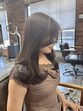 ルアウ 岡本店(LUAU) 韓国風ヘア/レイヤーカット/オリーブベージュ/赤み消し