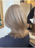白髪ぼかし/脱白髪染め/ミルクティベージュ