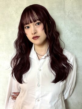 ヨーク(YOKE) 【YOKE】ダークレッドローズブラウンブリーチなしレイヤー顔周り