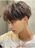 原宿シャドウパーマ無造作パーマラウンドマッシュウルフ20代