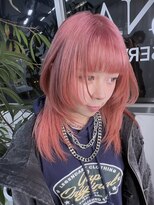 イエナ 渋谷(IENA)&nbsp;★ピンクメッシュ暖色ハイライトショートボブシースルー