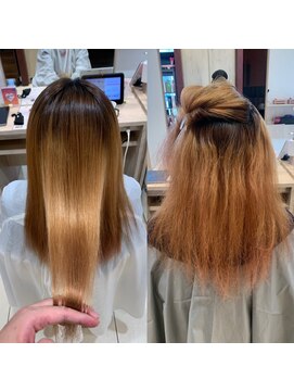 アース 名取店(HAIR&MAKE EARTH) プレミアムストレートbefore・after