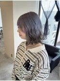 激カワボブ☆ホワイトグレージュ＋ダークブラウン裾カラー
