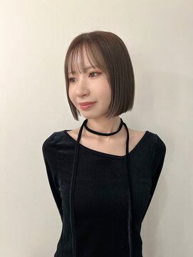 シーン(SCENE) ダークパープル/ナチュラルショート/夏のヘアアレンジ/天神今泉