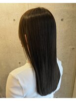 ロッカヘアエジェ(ROCCA hair eje.) 髪質改善×オリーブグレージュロングダークブルー