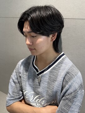 トリッカ シブヤ(TRICCA SHIBUYA) メンズカットパーマフェザーニュアンス毛流れセンターパート渋谷