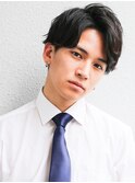 サイドパート/サイドグラデーション/かき上げヘア/刈り上げ