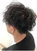 ツーブロックマッシュ×ツイストスパイラルパーマ