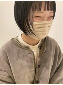 【ito/梅田】ダークグレー×オン眉ボブ