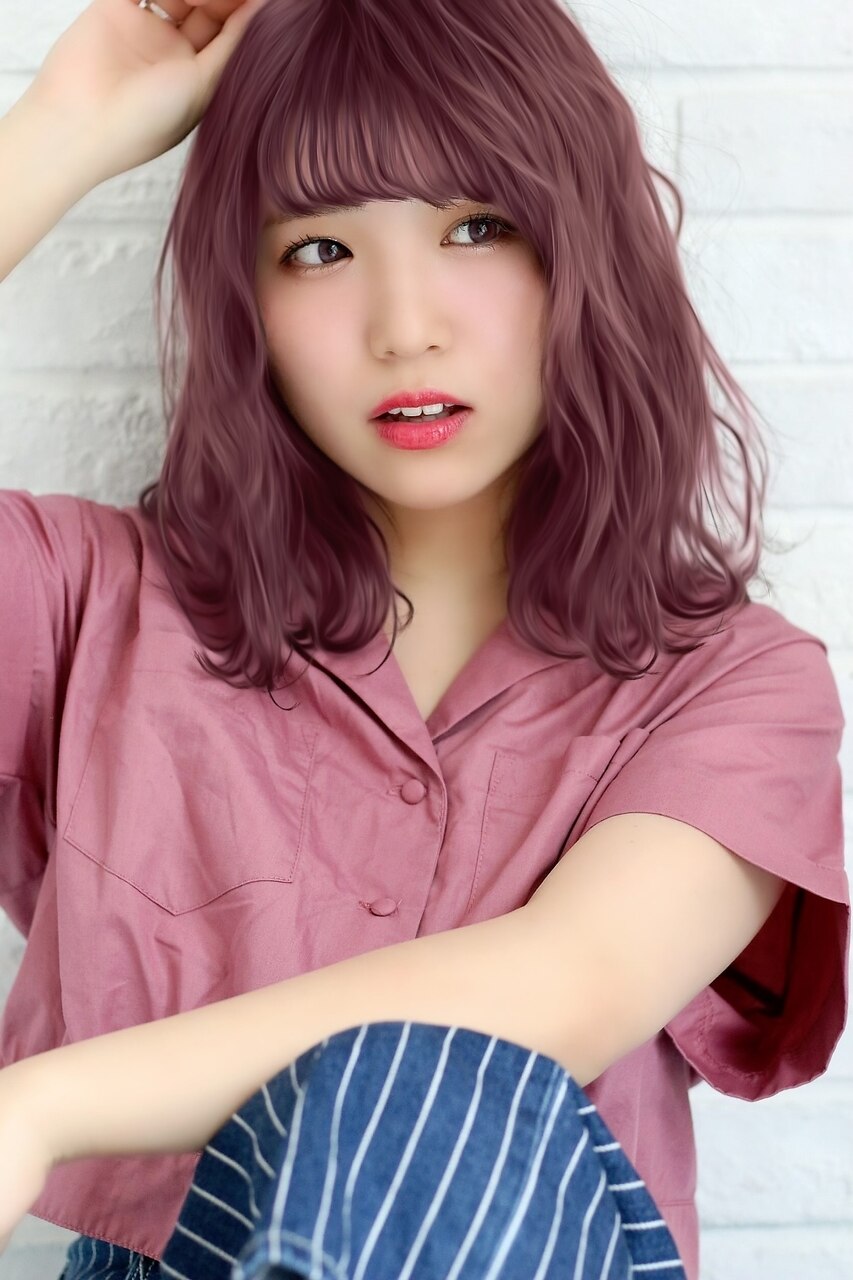 ふんわりモーブピンク 【Aujua】：L162766817｜アッシュ 荻窪店(Ash)の