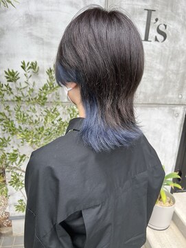 アイズ ヘアー メイク(I's hair make) マッシュウルフ　インナーカラー