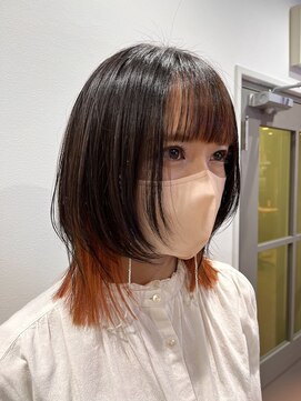 ネオンヘアー(neon hair) ☆ウルフ☆オレンジインナーカラー☆